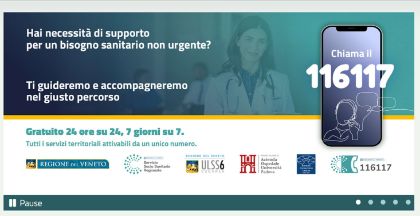 Novità ULSS 6 Euganea – nuovo Numero Unico Europeo 116117