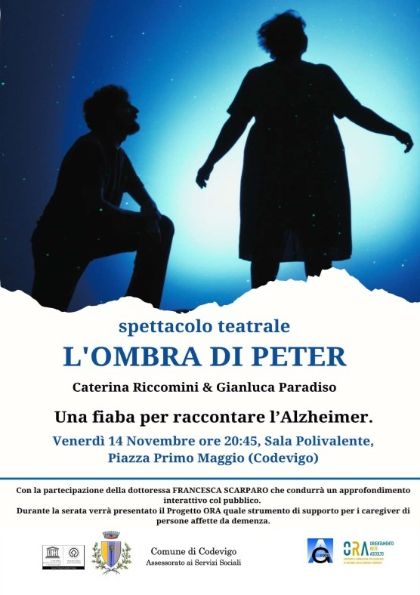Spettacolo teatrale: L'ombra di Peter. Una fiaba per raccontare l'Alzheimer.